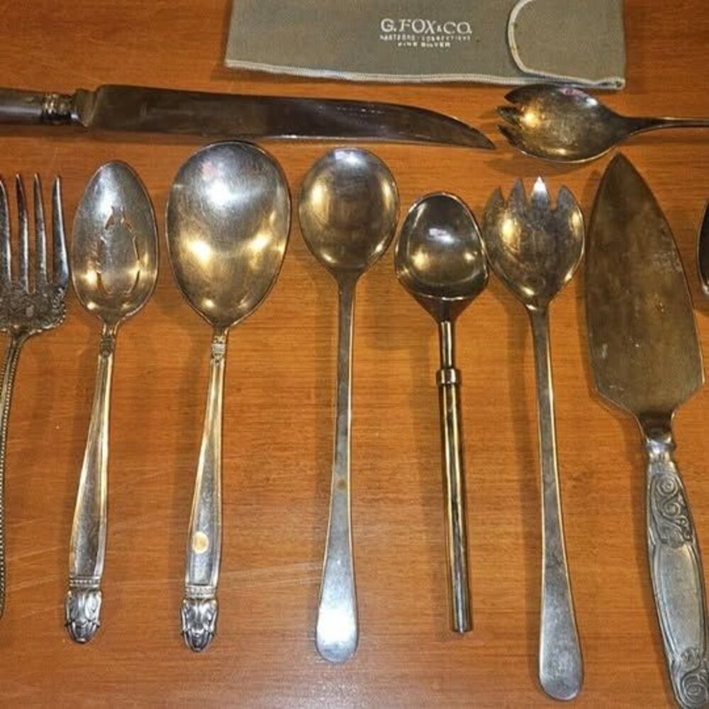 Assorted Silverplated Flatware Pieces Asst Makers Lot of 15